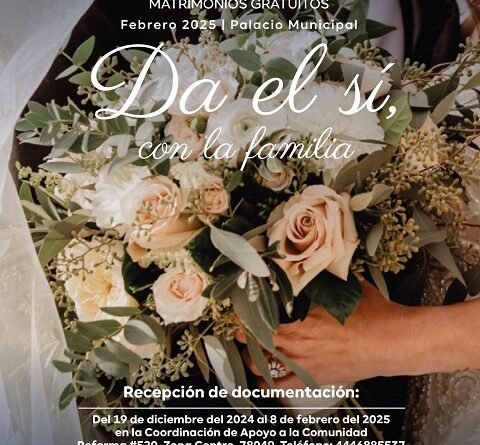 “Da el Sí con la Familia”: DIF Municipal invita a registrarse a los matrimonios simultáneos gratuitos