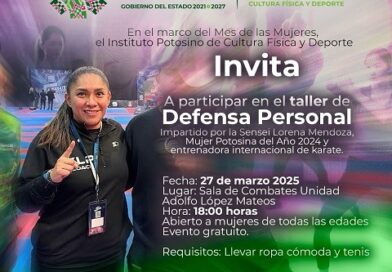Ofrece el Estado  taller gratuito de Defensa Personal  dirigido a Mujeres