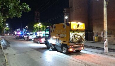 Intensifican labores cuadrillas nocturnas municipales en distintas zonas de SLP