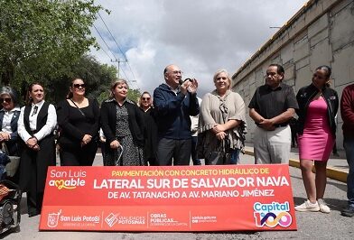 Alcalde Enrique Galindo arranca reconstrucción de la lateral sur de Salvador Nava