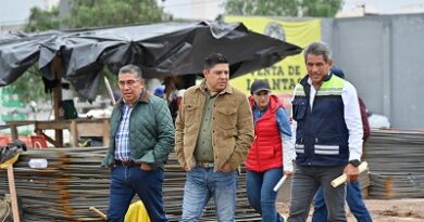 Ricardo Gallardo supervisa obras del Puente en Circuito Potosi