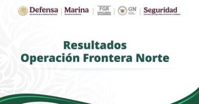 Resultados de la “Operación Frontera Norte” del 11, 12 y 13 de julio de 2025
