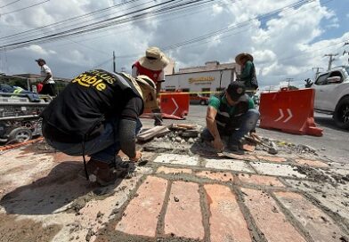 Programa “Por Buen Camino” realiza trabajos de bacheo en el Centro Histórico de San Luis Capital