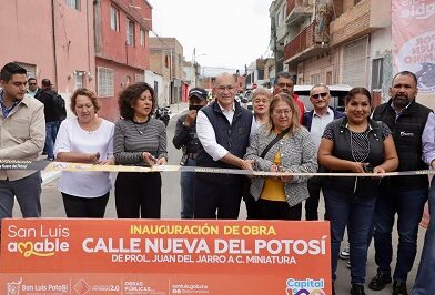 Cumple Gobierno de la Capital al inaugurar renovadas vialidades en la zona norte de SLP