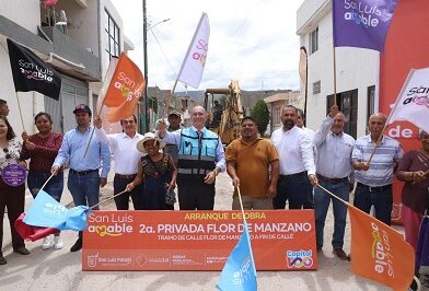 Con el arranque de tres obras simultáneas, Gobierno Municipal de SLP moderniza Tierra Blanca