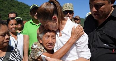 Visita Presidenta Claudia Sheinbaum , en su tercer día de recorrido, las zonas afectadas por lluvias
