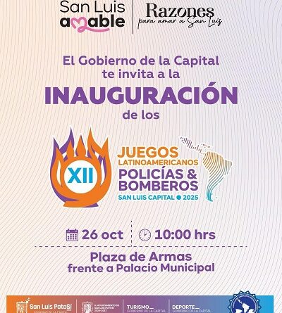 Este domingo inician los Juegos Latinoamericanos de Policías y Bomberos en San Luis Capital
