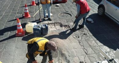 Gobierno de la Capital atiende reparación en Manuel José Othón para mejorar el tráfico vehicular