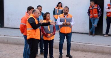 Avanzan trabajos de Julián de los Reyes, Alcalde Galindo supervisa obra