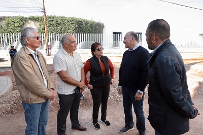 Alcalde Galindo supervisa obras a punto de concluir en la colonia Burócrata