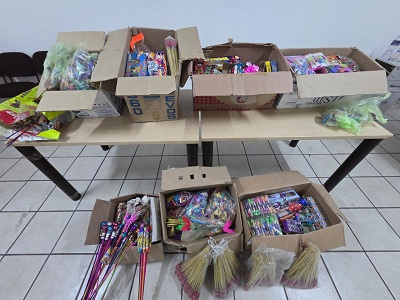 Protección Civil Municipal asegura 153 kilogramos de pirotecnia en arranque del Operativo Cohetón 2025