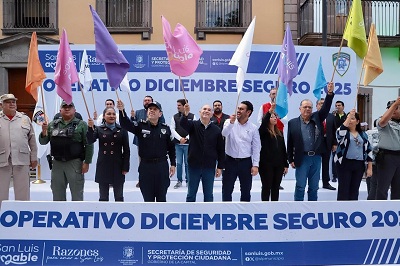 Ayuntamiento de San Luis arranca “Diciembre Seguro 2025” para garantizar seguridad y movilidad en San Luis Capital, en la época decembrina