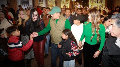 Ricardo Gallardo inaugura espectacular Villa Navideña en Fundadores