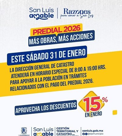 Gobierno de la Capital amplía atención este sábado para facilitar el pago del Predial 2026