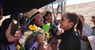 “Presdienta , Presidenta” con gritos de entusiasmo, reciben en Tlaxcala e hidalgo a Claudia Sheinbaum