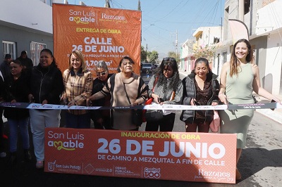 Ayuntamiento de SLP entrega nueva vialidad en El Rosedal–Los Limones