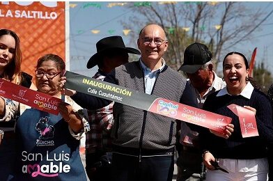 Alcalde Galindo entrega la obra 100 en un año: consolida intenso programa vial para San Luis Capital