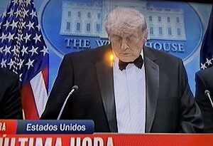 Ultima hora*Evacuan al presidente de Estados Unidos , Donald Trump por emergencia en cena con corresponsales