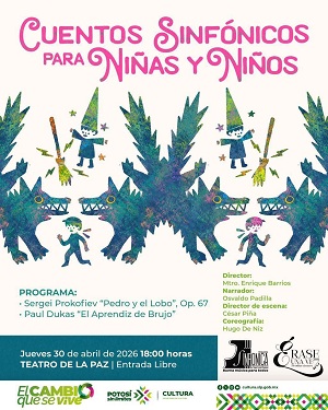 Cuentos Sinfónicos para niñas y niños en el Teatro de La Paz