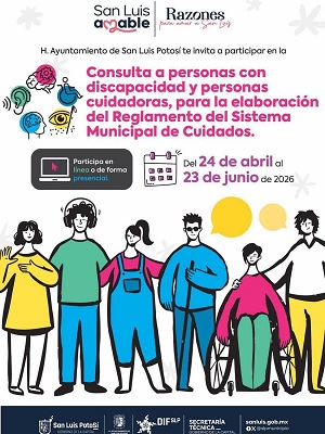 Invitan a población potosina a conformar el Reglamento del Sistema Municipal de Cuidados