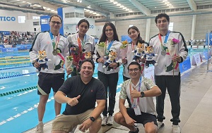 San luis cierra con éxito su participación en natación de la Olimpiada Nacional
