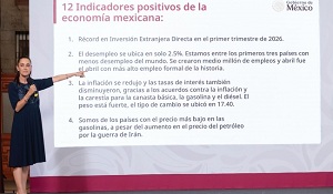 Presidenta Claudia Sheinbaum destaca 12 indicadores que muestran la fortaleza  de la economía Mexicana