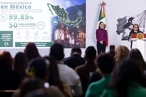 Este sexenio vamos a electrificar todo el País: Presidenta Claudia Sheinbaum; serán mas de 45 mil obras