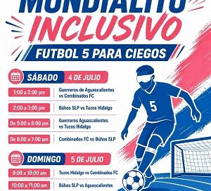 San Luis reafirma su liderazgo como Capital del Futbol con exhibición de fútbol 5 para ciegos