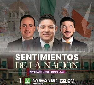 Ricardo Gallardo Cardona se consolida como Líder Nacional en aprobación gubernamental
