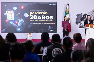 Presidenta Claudia Sheinbaum hace llamado a madres y padres  a proteger a la niñez y juventud ente el uso excesivo de las redes sociales.  