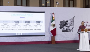 “Muy buena noticia”: Presidenta Claudia Sheinbaum destaca crecimiento del PIB ; 1.5 % trimestral y 2.1% anual