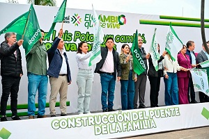 El Gobernador Ricardo Gallardo arranca la construcción del puente de la familia