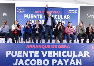 Enrique Galindo arranca obra del puente Jacobo Payán-Salvador Nava