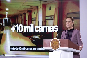 En 12 años se construirán 12 mil camas nuevas de Hospital, el doble que en el periodo neoliberal, estamos revertiendo 36 años de abandono: Presidenta Claudia Sheinbaum  