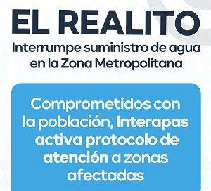 Interrumpe El Realito, suministro de agua a la ciudad capital.