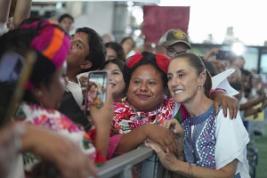Que sepa el pueblo de San luis Potosi qu estamos siempre cerca : Presidenta Claudia Sheinbaum; 981 mil 576 potosinos reciben Los Programas Bienestar