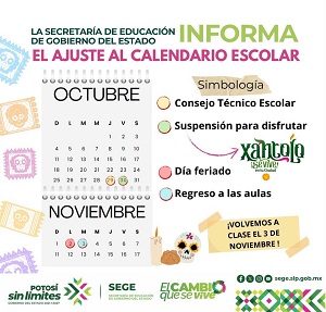 SEGE invita a disfrutar días de asueto por festividades del  Xantolo