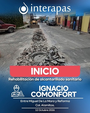 Comienza Interapas, obra sanitaria en la calle Comonfort