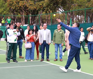 Ricardo Gallardo inaugura San luis Open de Tenis con 500 mil pesos en premios